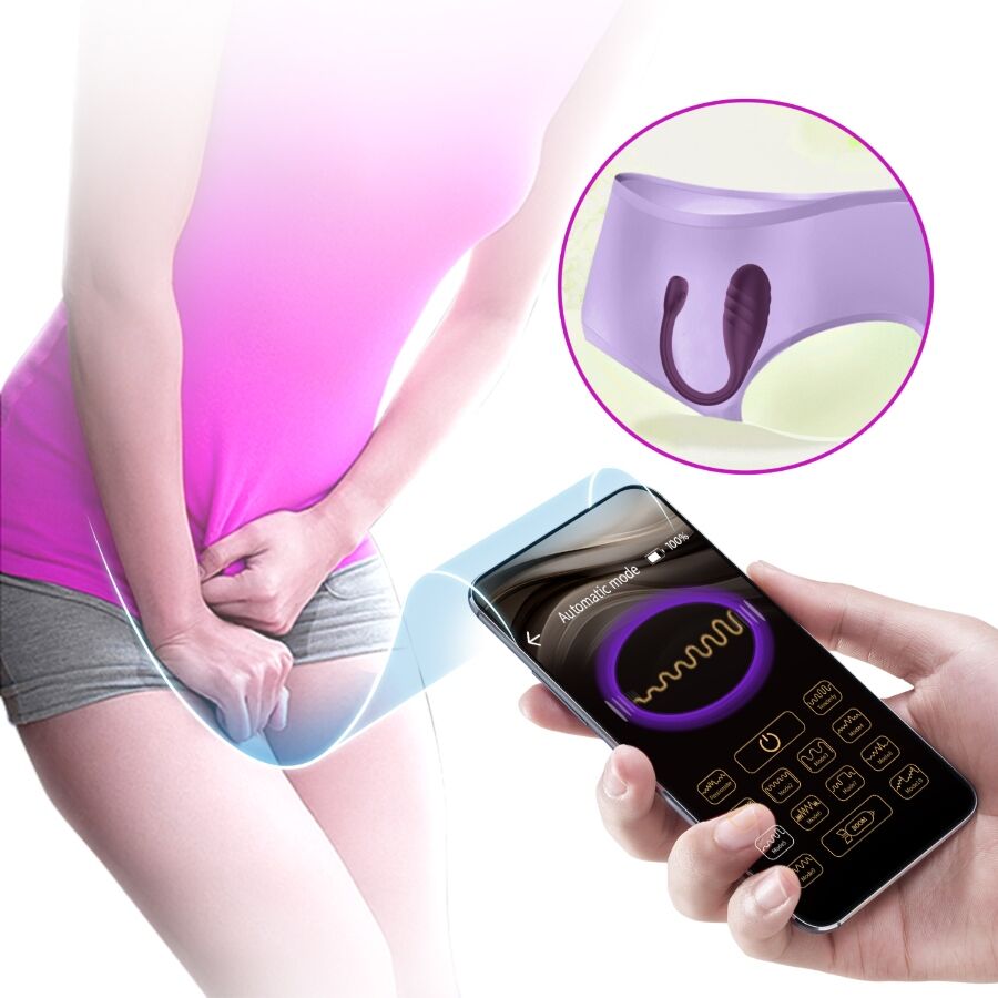 PRETTY LOVE - LEVIATHAN APP CONTROLLED VIBRATOR PURPLE - Amore24