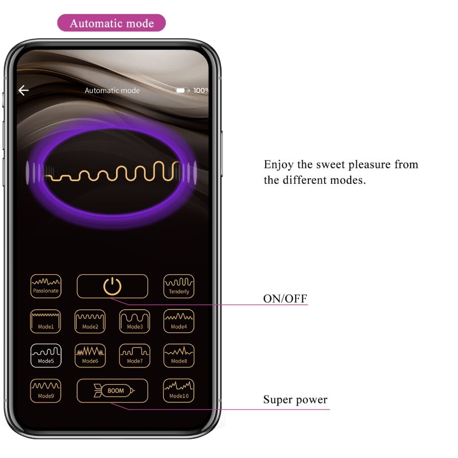 PRETTY LOVE - LEVIATHAN APP CONTROLLED VIBRATOR PURPLE - Amore24