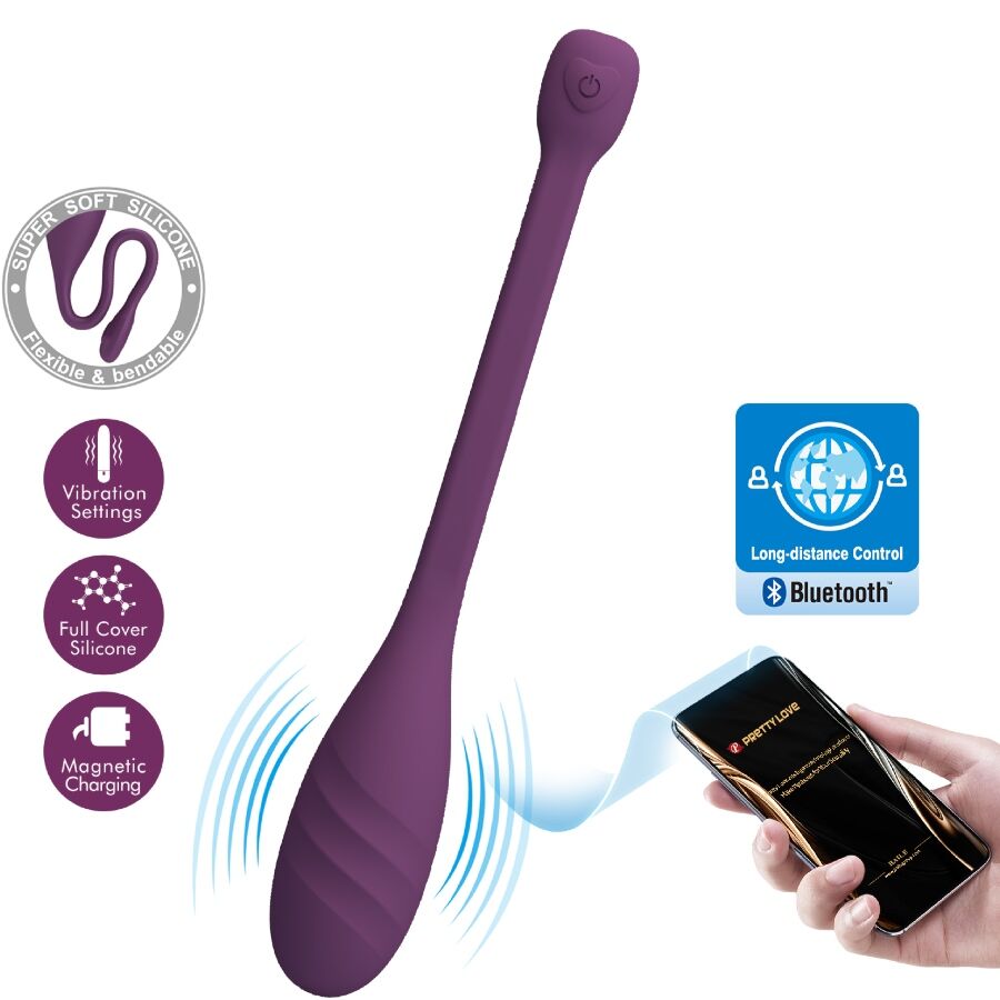 PRETTY LOVE - LEVIATHAN APP CONTROLLED VIBRATOR PURPLE - Amore24