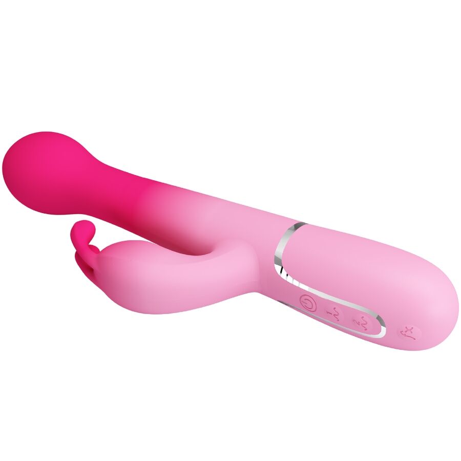 PRETTY LOVE - DEJON 3 IN 1 MULTIFUNCTION RABBIT VIBRATOR PINK - Amore24