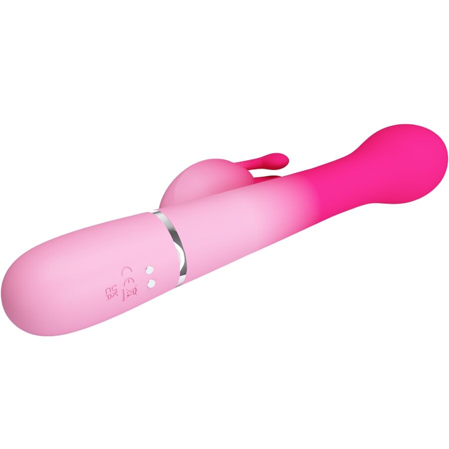 PRETTY LOVE - DEJON 3 IN 1 MULTIFUNCTION RABBIT VIBRATOR PINK - Amore24