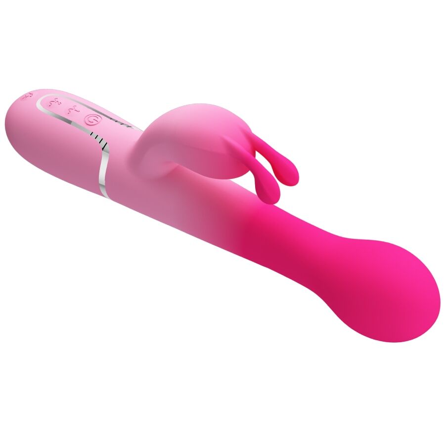 PRETTY LOVE - DEJON 3 IN 1 MULTIFUNCTION RABBIT VIBRATOR PINK - Amore24