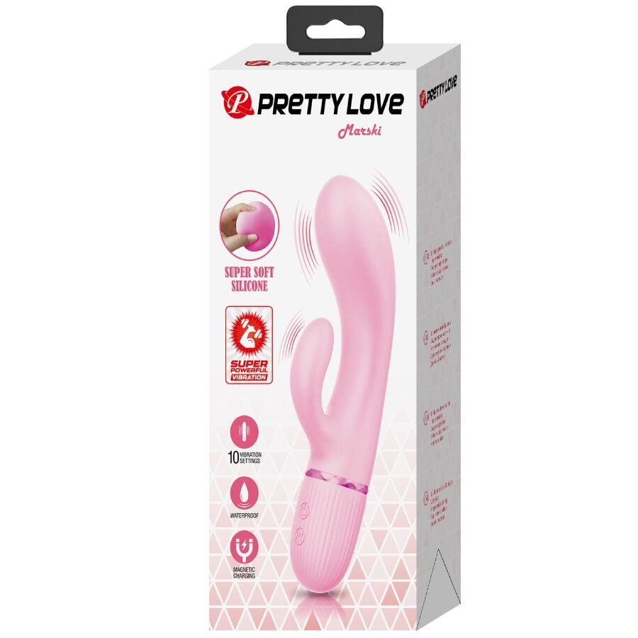 PRETTY LOVE - MARSKI RABBIT VIBRATOR & G-SPOT PINK - Amore24