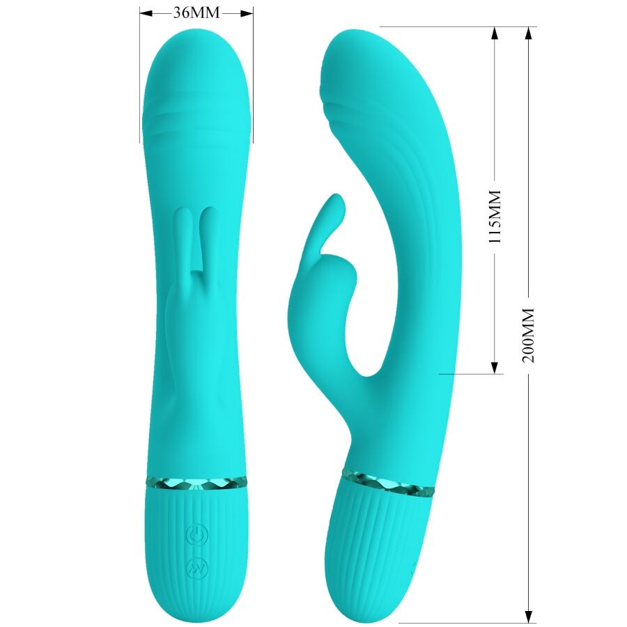PRETTY LOVE - SCOCCO VIBRATOR RABBIT TURQUOISE - Amore24