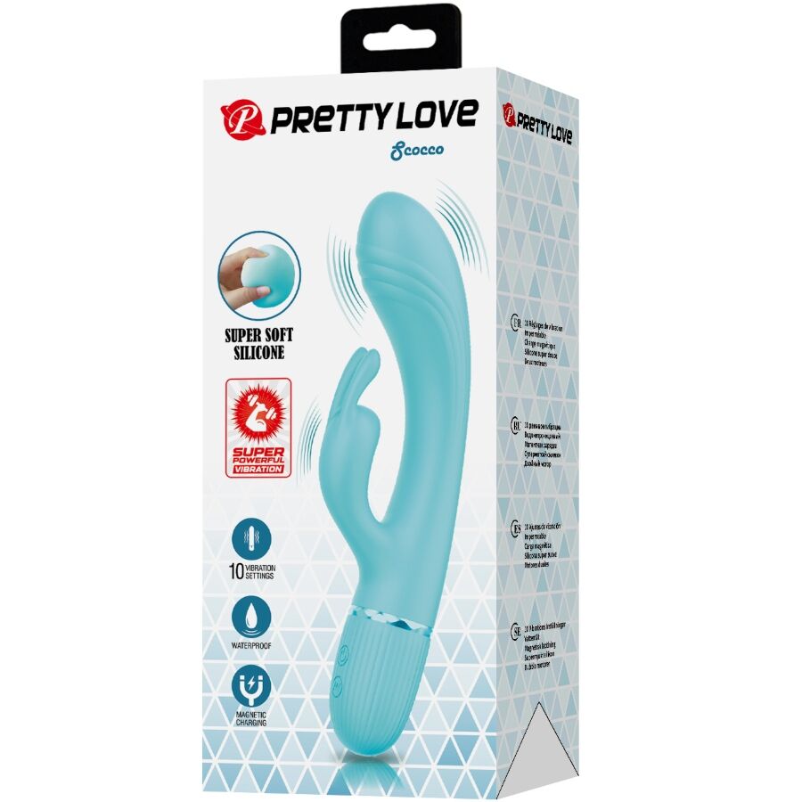 PRETTY LOVE - SCOCCO VIBRATOR RABBIT TURQUOISE - Amore24