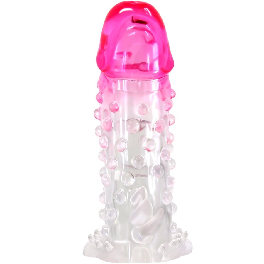 PRETTY LOVE - WILFORD REALISTIC ENLARGEMENT SHEATH WITH EMBOSSED PENIS PINK - Amore24
