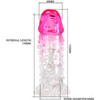 PRETTY LOVE - WILFORD REALISTIC ENLARGEMENT SHEATH WITH EMBOSSED PENIS PINK - Amore24