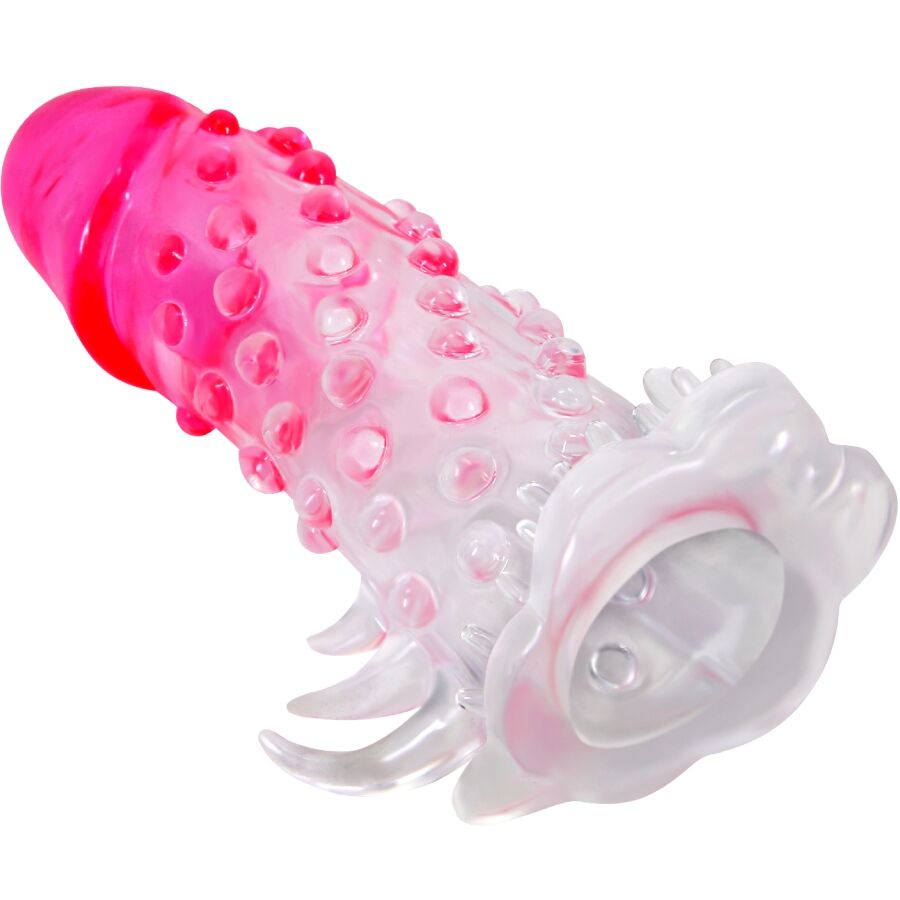 PRETTY LOVE - WILFORD REALISTIC ENLARGEMENT SHEATH WITH EMBOSSED PENIS PINK - Amore24