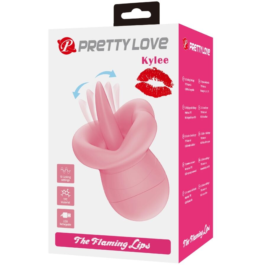 PRETTY LOVE - KYLEE TONGUE CLITORIS STIMULATOR 10 VIBRATIONS NUDE PINK - Amore24
