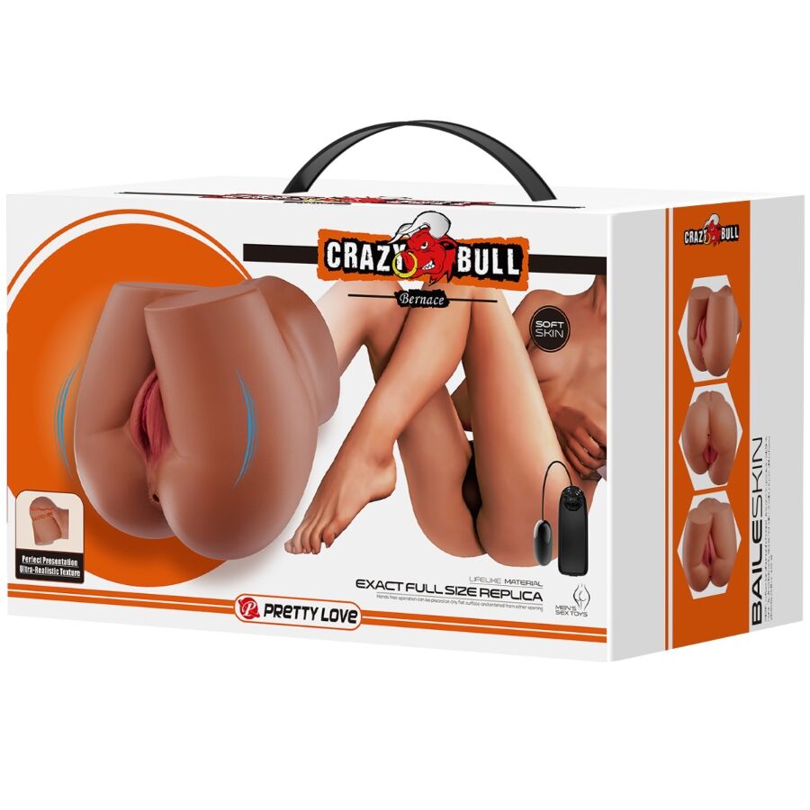 CRAZY BULL - BERNACE ASS VIBRATOR WITH REALISTIC VAGINA AND ANUS FLESH REMOTE CONTROL - Amore24