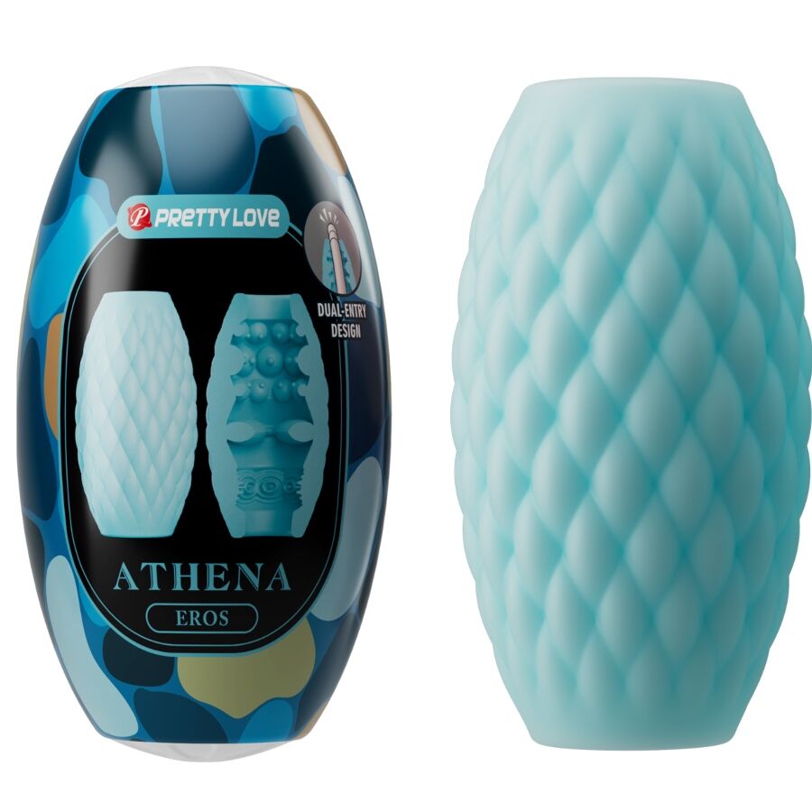 PRETTY LOVE - ATHENA EROS SILICONE MALE MASTURBATOR SKY BLUE - Amore24