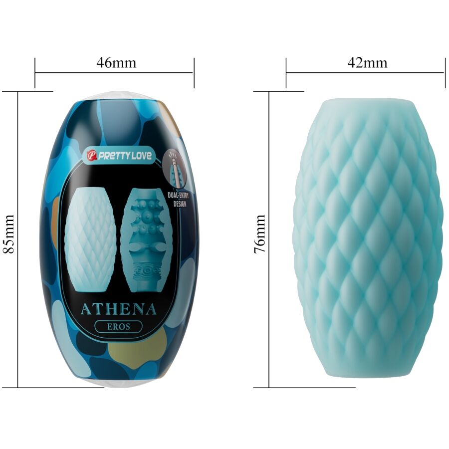 PRETTY LOVE - ATHENA EROS SILICONE MALE MASTURBATOR SKY BLUE - Amore24