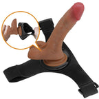 PRETTY LOVE - UNIVERSAL HARNESS BRIEFS WITH VIBRATING AND SQUIRTING DILDO 15.5 CM MULATO - Amore24