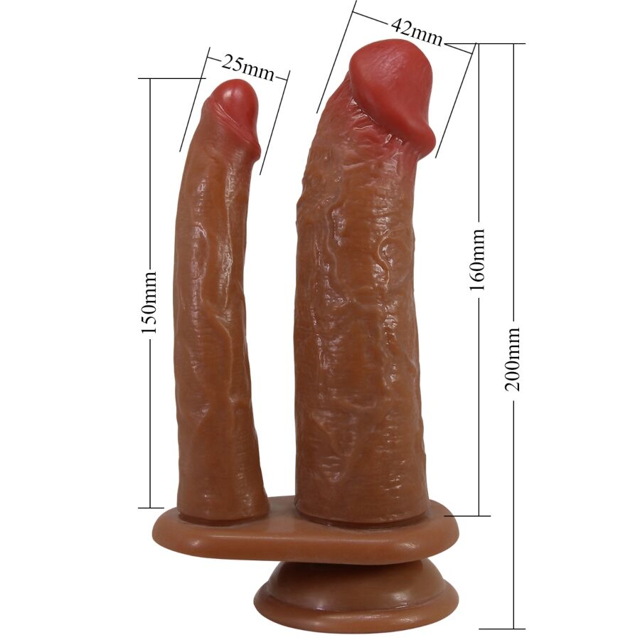 PRETTY LOVE - GORAN DOUBLE DILDO REALISTIC NATURAL MULATO - Amore24