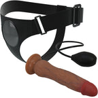 PRETTY LOVE - KYTON UNIVERSAL HARNESS BRIEFS WITH SQUIRTING DILDO 19 CM MULATO - Amore24