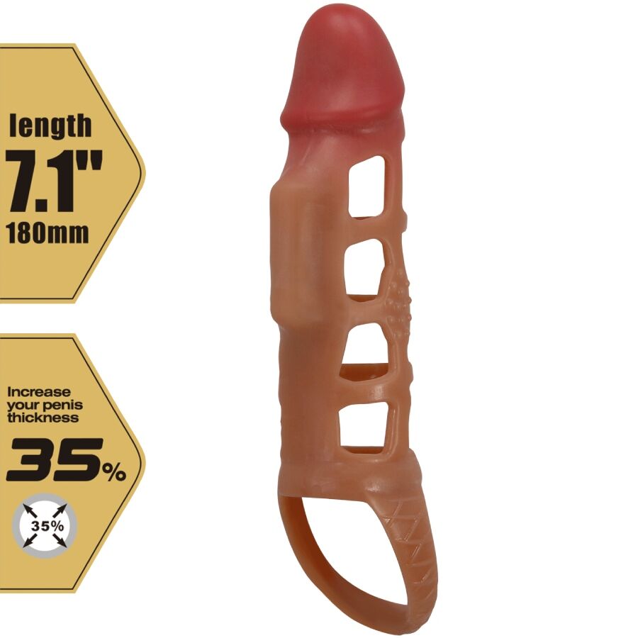 PRETTY LOVE - PRESTON VIBRATING PENIS SLEEVE 18 CM - Amore24