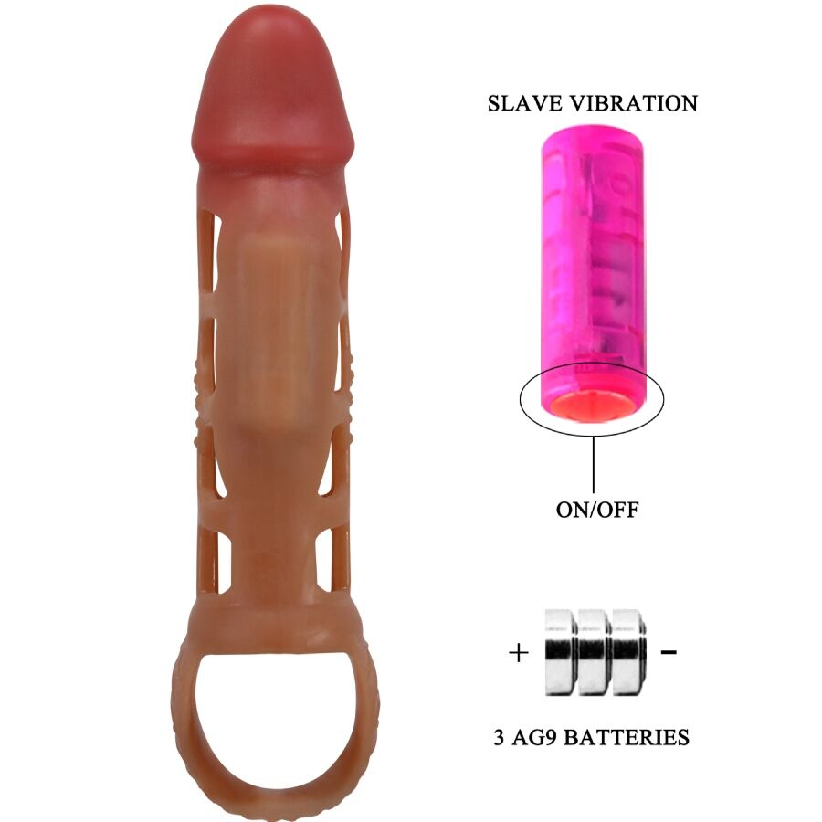 PRETTY LOVE - PRESTON VIBRATING PENIS SLEEVE 18 CM - Amore24
