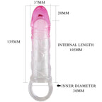 PRETTY LOVE - ODES REALISTIC 2 CM ENLARGEMENT SHEATH FOR PENIS PINK - Amore24