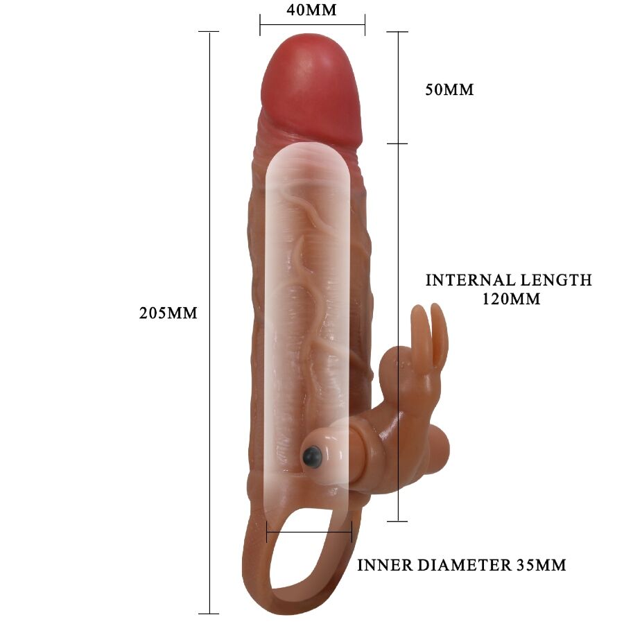 PRETTY LOVE - OSMAR PENIS SLEEVE + VIBRATING CLITORIS STIMULATOR - Amore24