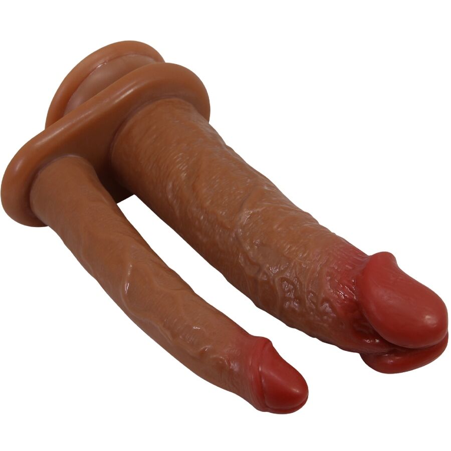 PRETTY LOVE - HULBERT DOUBLE REALISTIC DILDO WITH VIBRATION MULATO - Amore24