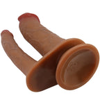 PRETTY LOVE - HULBERT DOUBLE REALISTIC DILDO WITH VIBRATION MULATO - Amore24