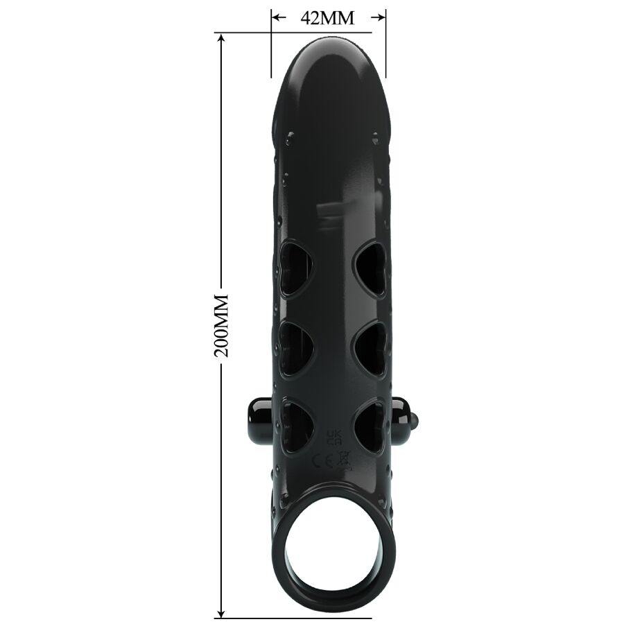 ROMANCE - VIBRATING PENIS SLEEVE BLACK - Amore24