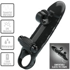 ROMANCE - VIBRATING PENIS SLEEVE BLACK - Amore24