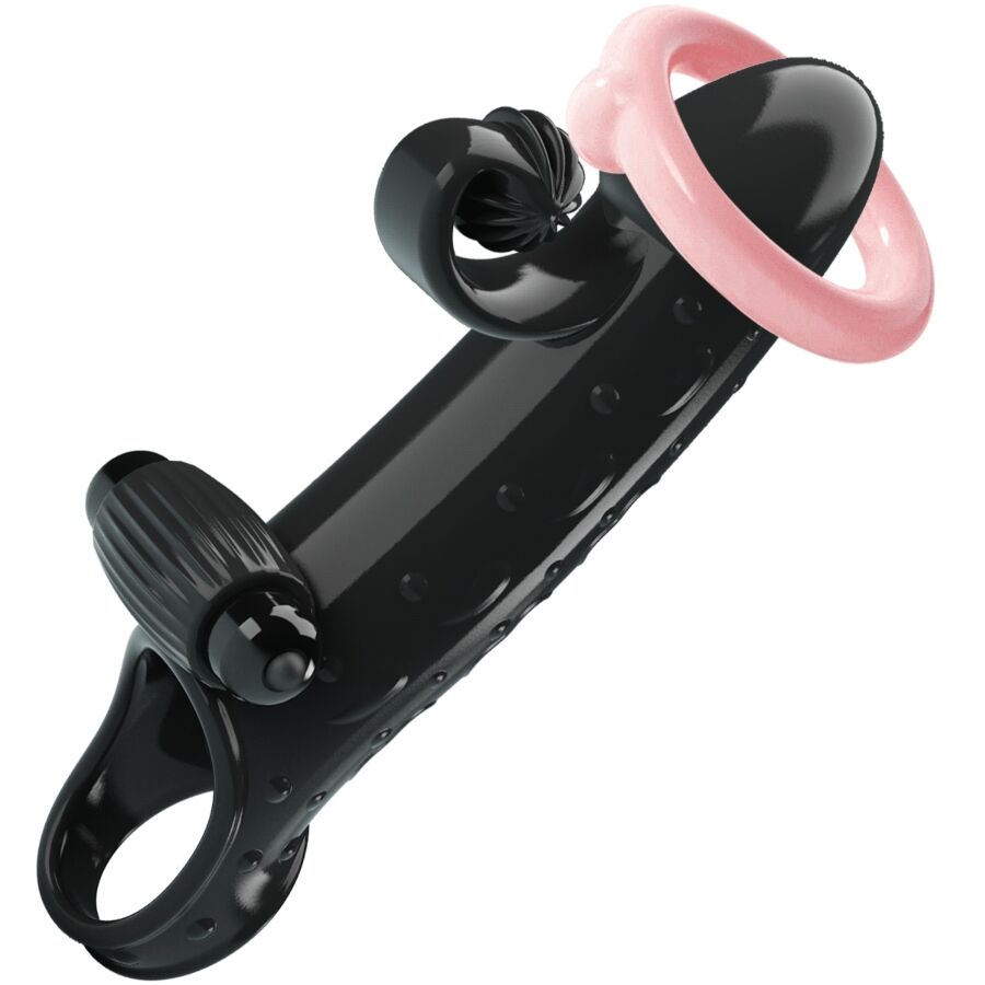 ROMANCE - VIBRATING PENIS SLEEVE BLACK - Amore24