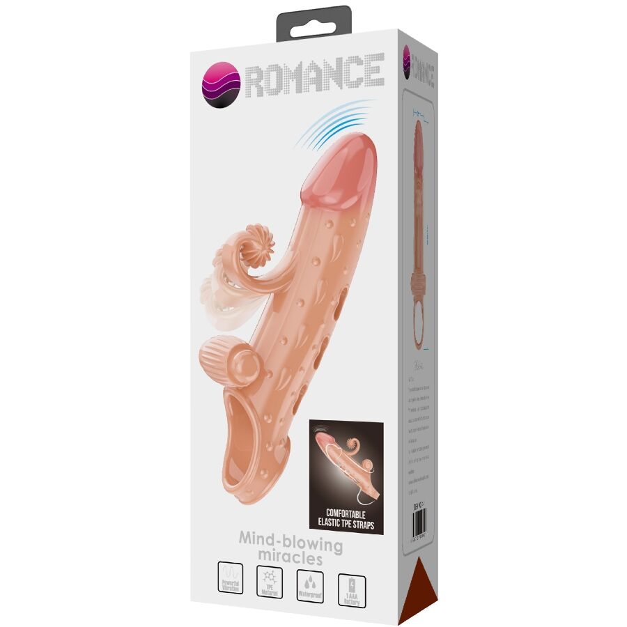 ROMANCE - VIBRATING PENIS SLEEVE NATURAL - Amore24