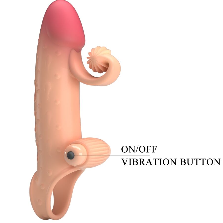 ROMANCE - VIBRATING PENIS SLEEVE NATURAL - Amore24