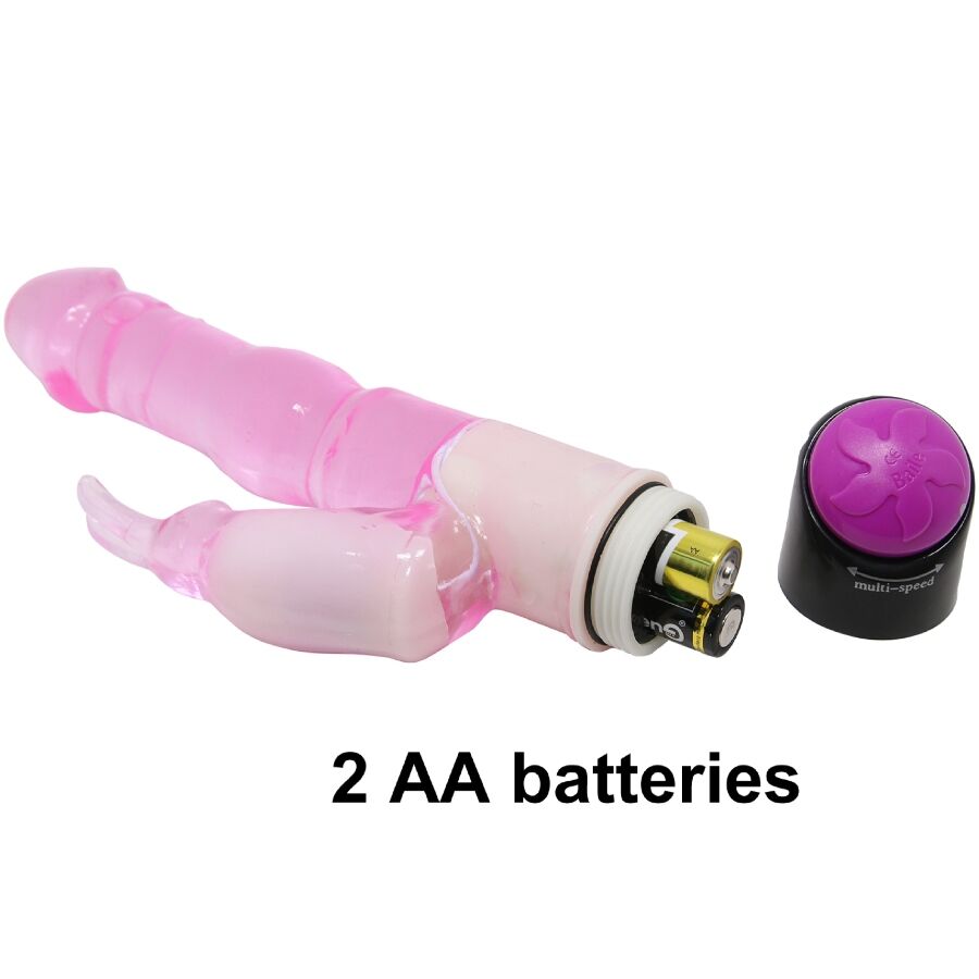 BAILE - WAVES OF PLEASURE FANTASY VIBRATOR WITH RABBIT 23 CM - Amore24
