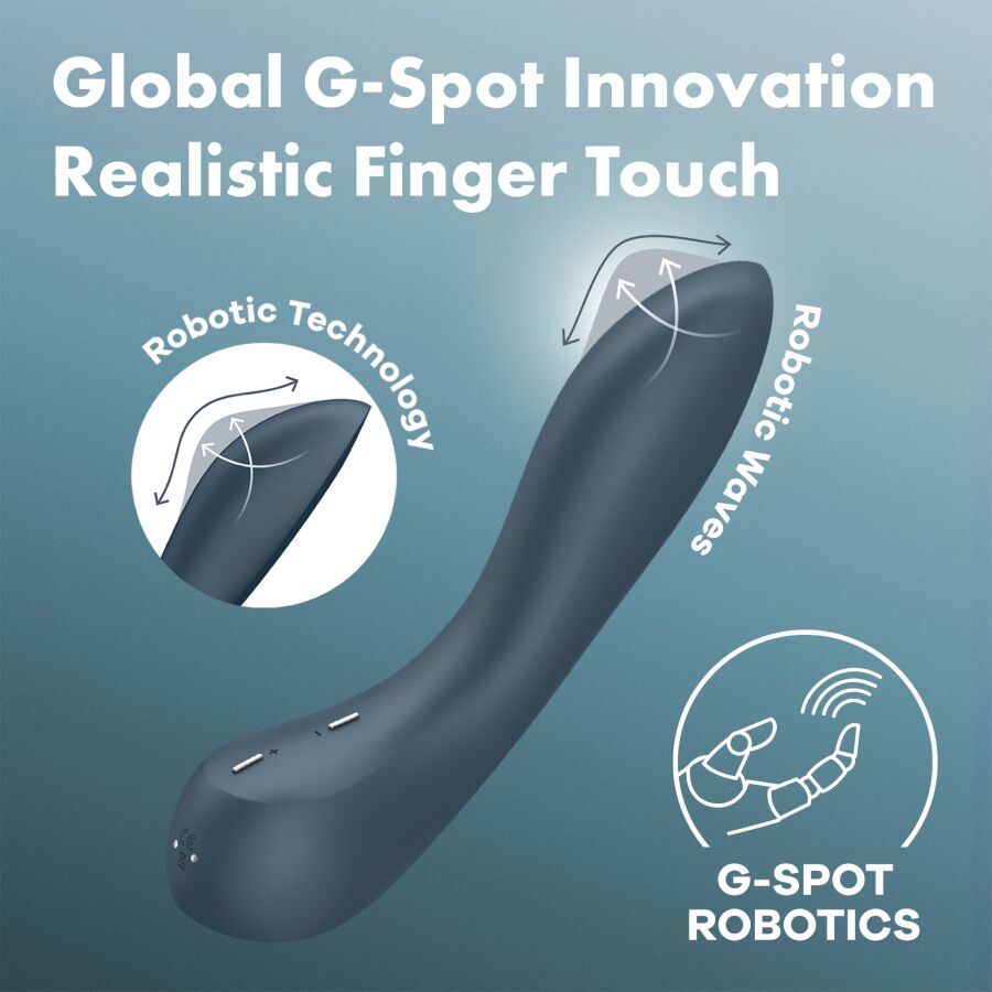 SATISFYER - G-SPOT WAVE 4 12 VIBRATIONS PROGRAM VIBRATOR DARK GREY - Amore24