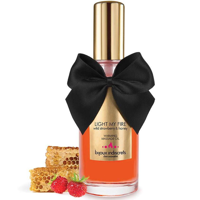 BIJOUX - MASSAGE OIL HEAT EFFECT STRAWBERRY AROMA - Amore24