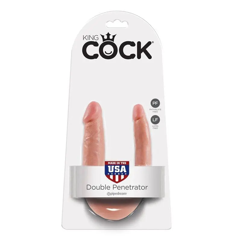 KING COCK - U-SHAPED SMALL DOUBLE TROUBLE FLESH 12.7 CM - Amore24