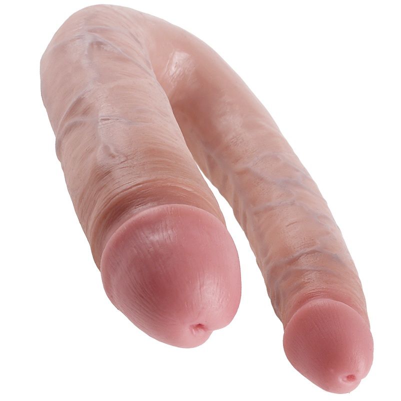 KING COCK - U-SHAPED LARGE DOUBLE TROUBLE FLESH 17.8 CM - Amore24