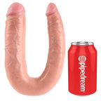 KING COCK - U-SHAPED LARGE DOUBLE TROUBLE FLESH 17.8 CM - Amore24