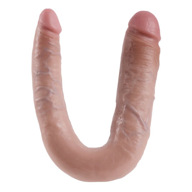 KING COCK - U-SHAPED LARGE DOUBLE TROUBLE FLESH 17.8 CM - Amore24
