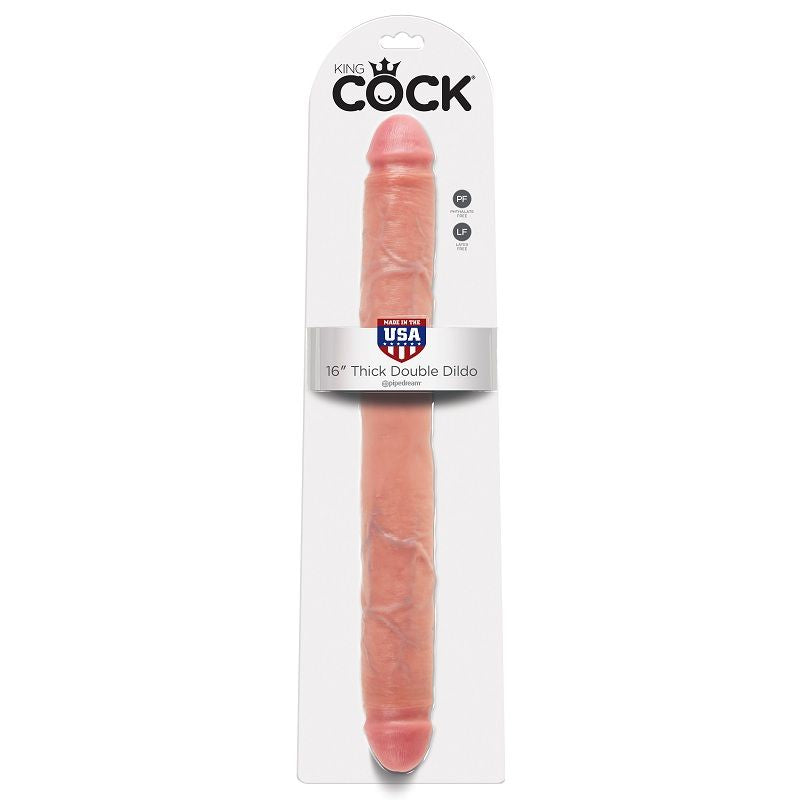 KING COCK - THICK DOUBLE DILDO FLESH 40.6 CM - Amore24