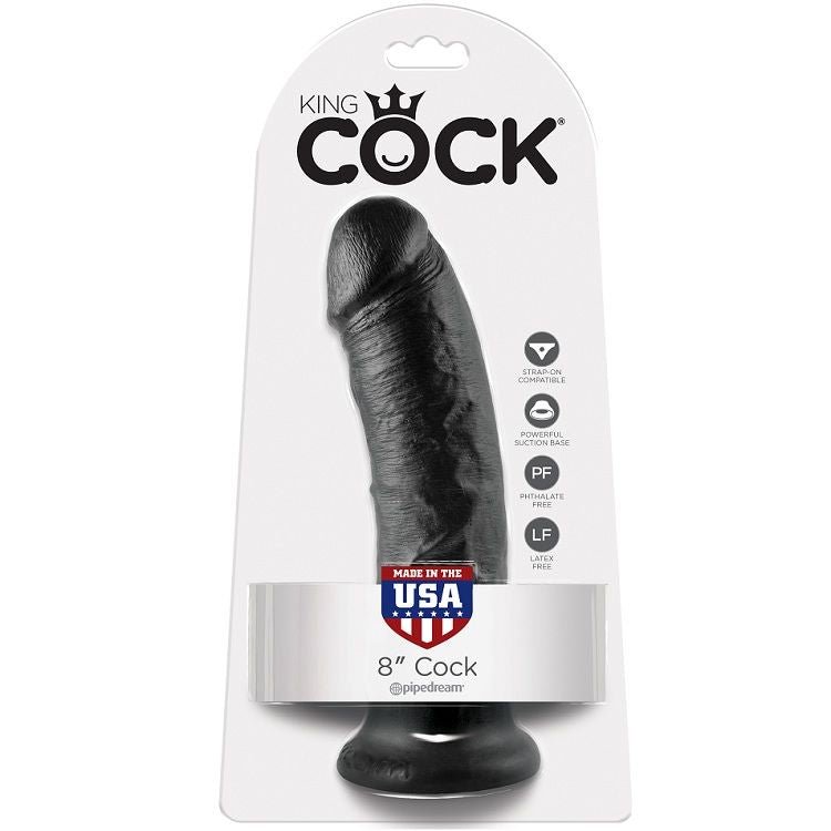 KING COCK - 8 DILDO BLACK 20.3 CM - Amore24