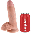 KING COCK - 7 DILDO FLESH WITH BALLS 17.8 CM - Amore24