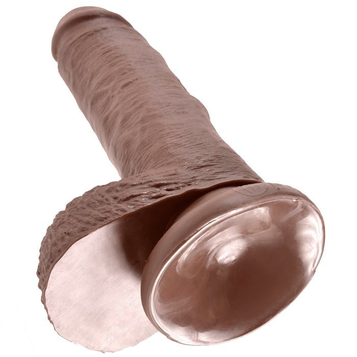 KING COCK - 7 DILDO BROWN WITH BALLS 17.8 CM - Amore24
