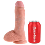 KING COCK - 8 DILDO FLESH WITH BALLS 20.3 CM - Amore24