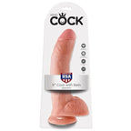 KING COCK - 9 DILDO FLESH WITH BALLS 22.9 CM - Amore24
