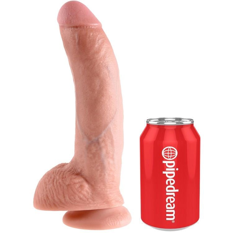 KING COCK - 9 DILDO FLESH WITH BALLS 22.9 CM - Amore24