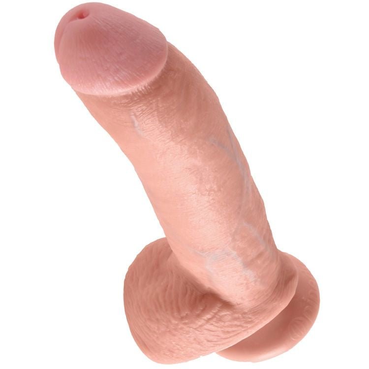 KING COCK - 9 DILDO FLESH WITH BALLS 22.9 CM - Amore24