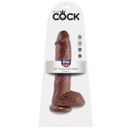 KING COCK - 10 DILDO BROWN WITH BALLS 25.4 CM - Amore24