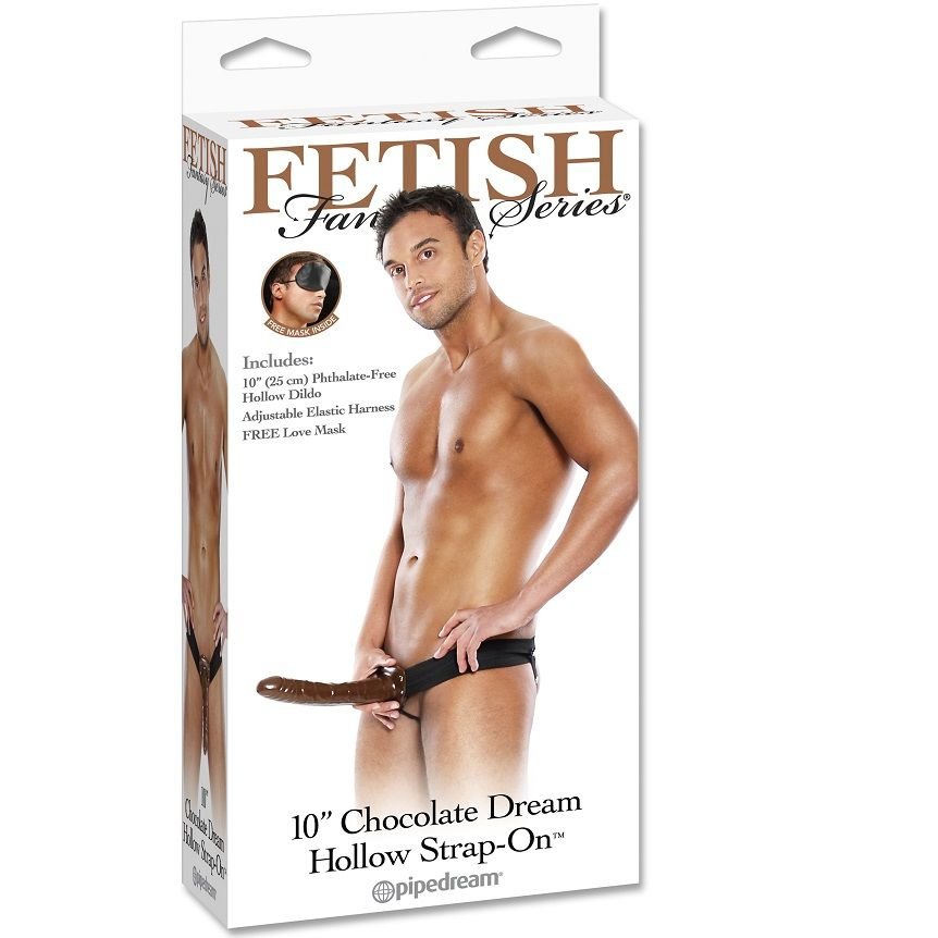 FETISH FANTASY SERIES - CHOCOLATE DREAM HOLLOW STRAP - ON - Amore24