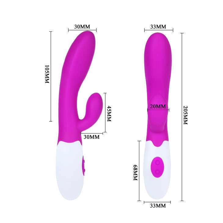 PRETTY LOVE - FLIRTATION ALVIS VIBRATOR WITH CLITORIS STIMULATOR - Amore24