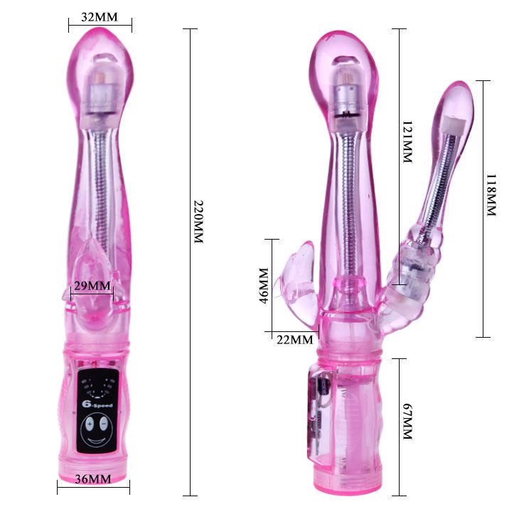BAILE - FLEXIBLE VIBRATOR WITH ANAL STIMULATOR - Amore24