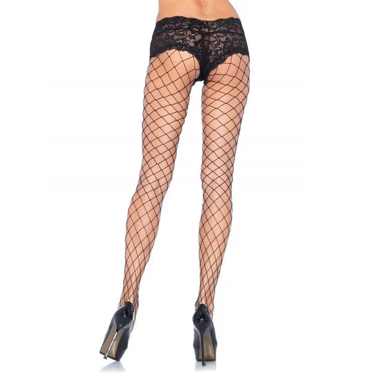LEG AVENUE - NET PANTS WITH LACE SHORTS - Amore24